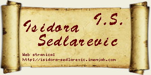 Isidora Sedlarević vizit kartica